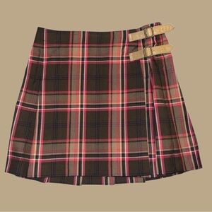 Y2K Tommy Plaid Pleated Mini Skirt